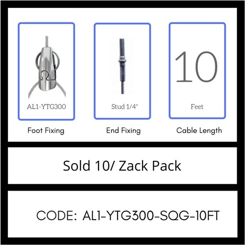 GRIPPLE UL Approved Angel Y-Toggle Hanger, Sold 10/Zack Pack, Made in USA (AL1-YTG300-SQG-10FT)