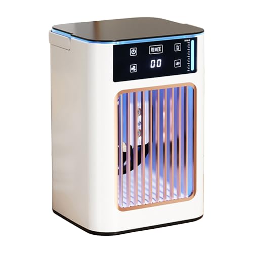 Tanques de agua recargables por USB de 900 ml, enfriadores de aire y humidificador, ventilador de refrigeración portátil de 3 velocidades con luz de respiración