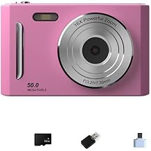 Digital Camera Digital Video Camera CCD 65MP 2.4 Inch LCD Flip Screen Auto Focus 8X, for Beginners/Teens/StudentsPurple 32G