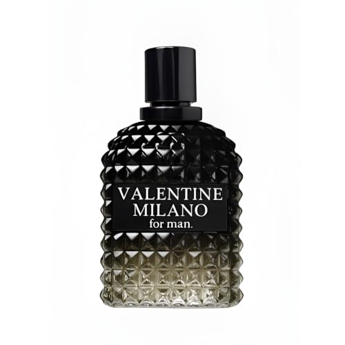 Perfume for Men Valentine Milano Eau de Toilette, 3.4 Fl Oz / 100ML, Masculine Cologne Natural Spray, Long Lasting Fragrance, Bold Fresh Scent for Daily & Night Use