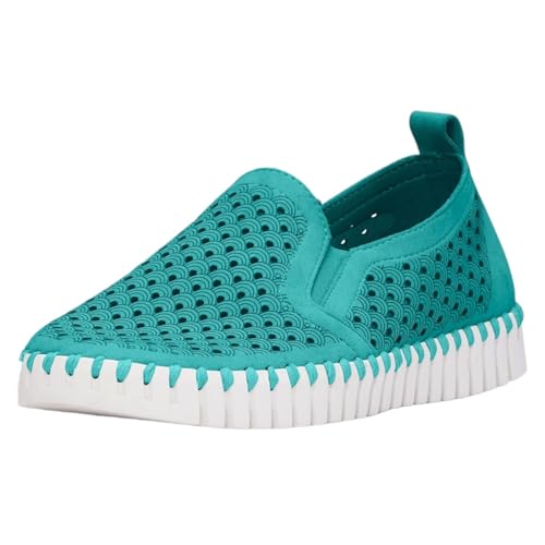 Image of Ilse Jacobsen HORNBAEK Women's Tulip Slip-On Flat | Elastic Side Panels | Lightweight Flexible Comfort.