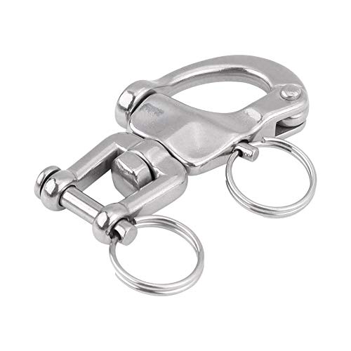 316 Stainless Steel Snap Shackles Quick Release Swivel Jaw Snap Sailing Shackle for Sailboat Spinnaker Halyard(70mm)