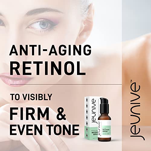 Jeunive Calming and Revitalizing Daily Retinol Recovery Serum | Clear, Even and Firm with Retinol, Carrot Root, Chamomile and Vitamin A for a rejuvenated skin, 1 oz (28g)