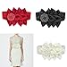 MOAIYU Flower Pattern Waistband Ladies Stylish Wide Stretch Belt Sophisticated Belt for Ladies Fashionable Dress Accessory