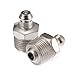 Metric Grease Fittings Kit, 45pcs M6 M8 M12 Straight 45Degree 90Degree Nickel Plated Motorcycle Truck Car Replacement Grease Nipple Fittings Set (M10X90 Degree)