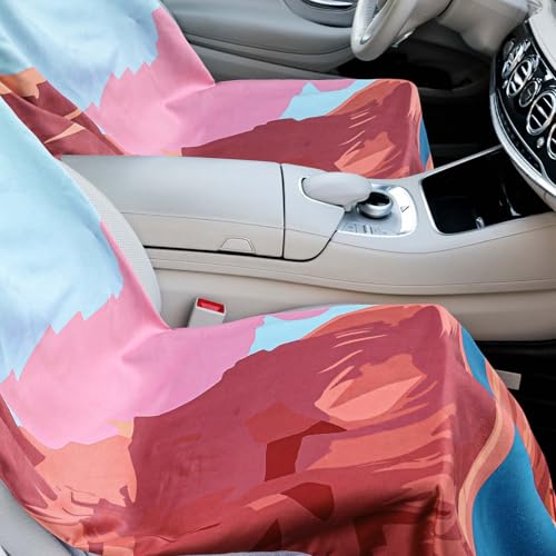 Image of Hahafelt 1 Pack Car Seat Towel Cover with Storage Bag, Grand Canyon Style