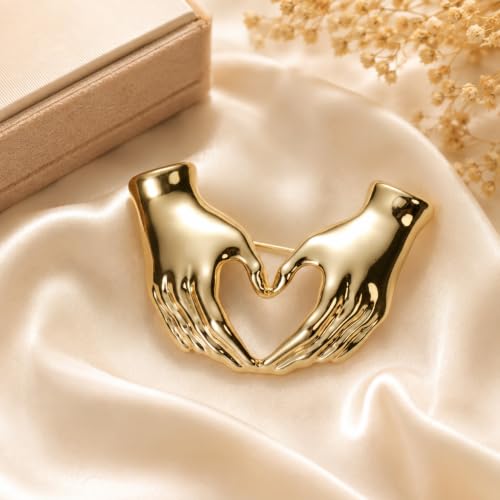 Image of Fashion Rhinestone Heart Brooch Pin for Women