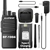 BAOFENG BF-1904 Walkie Talkie USB C Charging UHF 400-520 Mhz Professional Two Way Radio Portable CB Radios 16CH 2800mAh Large Battery Ham Radio for Outdoor Hiking Security