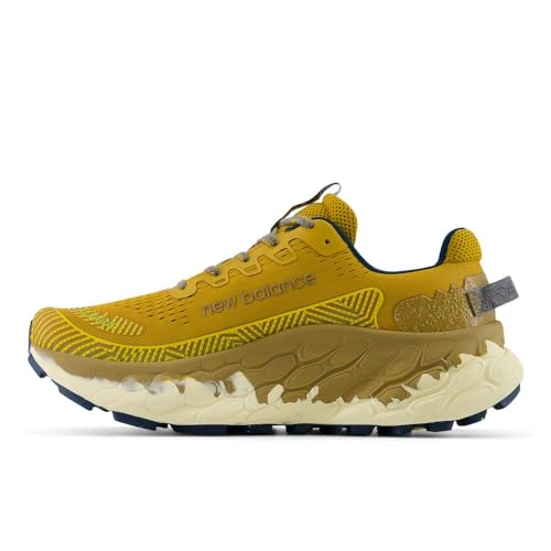 New Balance Fresh Foam X More Trail V3 Tênis de corrida masculino, Butterscotch/Deep Sea/Plains, 39,