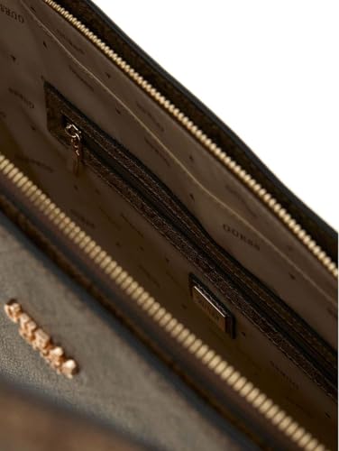 Sac GUESS Leona à épaule marron clair résistant avec 2 compartiments - 3