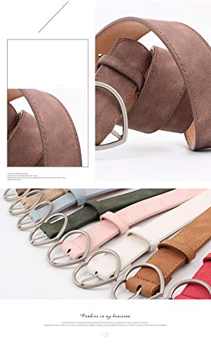 Women Fashion PU Leather Dress & Jeans Waist Belt for Girls and Ladies Heart Buckle3