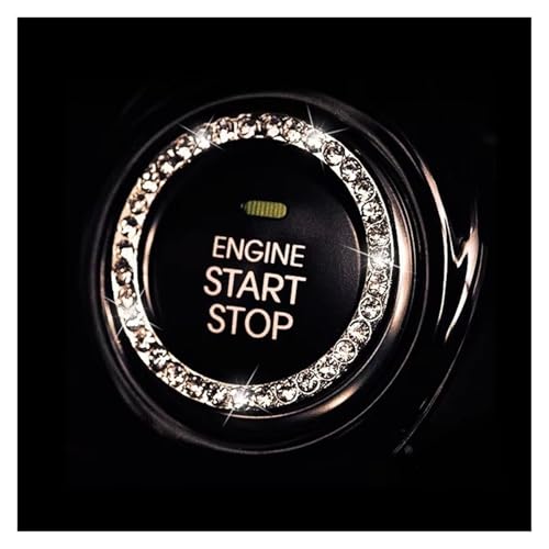 Bague bouton start de voiture strass bleu pour masquer usure - 4