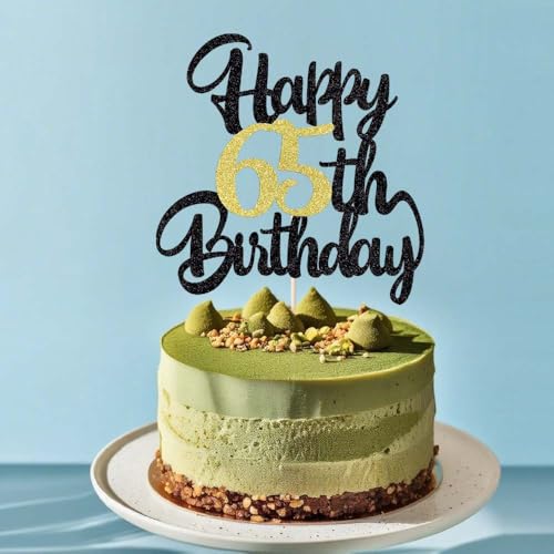 Image of Klionjor 65th Happy birthday cake topper party decoration gift plugin | Cheers to 65 Years,65 & Fabulous /Hello 65th Legend since Awesome since1876 Straight Outta Party Decoration Gift Plugin