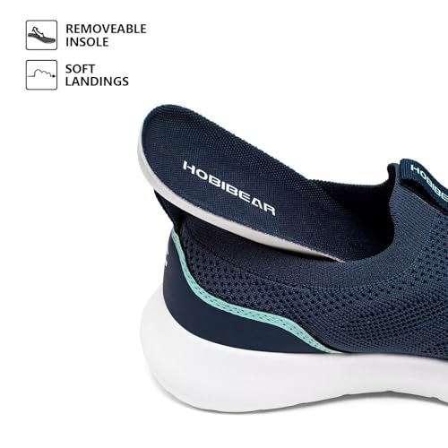 Image of HOBIBEAR Women Walking Shoes | Wide Toe Box | Slip On Sneakers