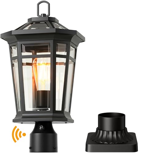 VIANIS Large Outdoor Post Lights, Aluminum Exterior Lamp Post Light Fixture