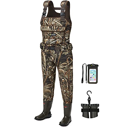 TIDEWE Chest Waders for Women with 600G Insulation, Realtree Max5 Camo Waterproof Neoprene