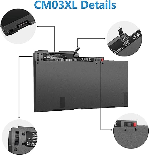 Wefly Laptop Battery Compatible for HP CM03XL CO06XL 840 845 850 740 745 750 G1 G2 Series 717376-001 CM03050XL CO06 E7U24AA HSTNN-IB4R HSTNN-DB4Q... - Image 4