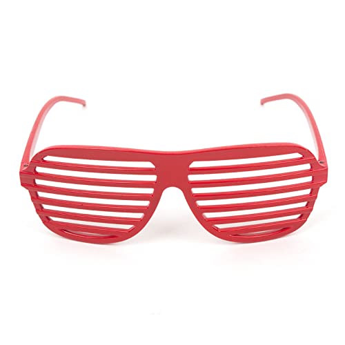 Hippity Hop Red Round Shutter Shade Neon Party Goggles For Birthday, Bachelorette, New Year Party