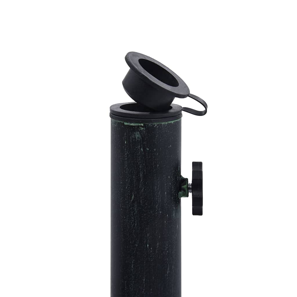 Socle de Parasol Vert 9 kg 40 cm Fonte,Pied De Parasol,Pied De Parasol Lourd,Pied De Parasol sur roulettes