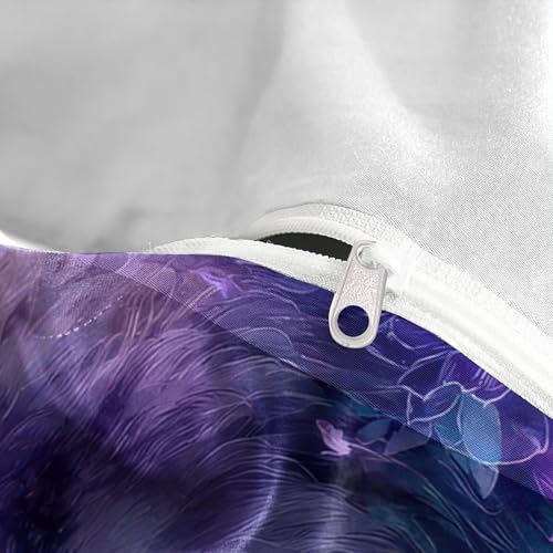 Housse de couette violette 3D 200x200 parure de lit microfibre ado - 8