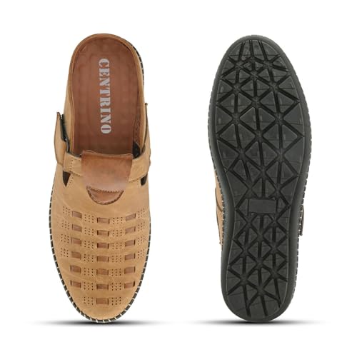 Image of Centrino Men's Fisherman Sandals | Sporty & Casual Summer Footwear | Adjustable Fit with soft cushion Padding | Closed-Toe Comfort & Durability (9285)