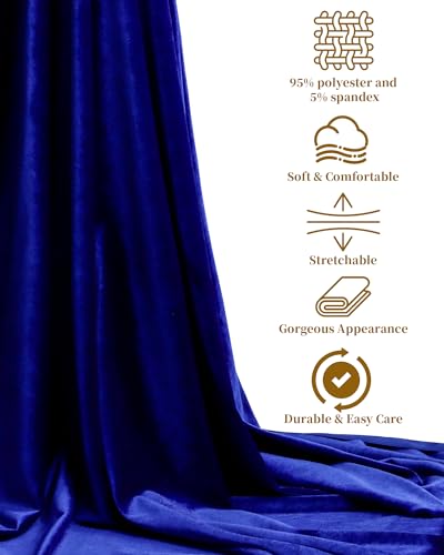 Hotgoden HVF-HUNTER GREEN-5YARD Stretch Velvet Fabric By The Yard: Hunter Green 63 Inch Wide 5 Yards 95% Polyester 5% Spandex Velvet Fabric For Diy Sewing, Upholstery thumb #3