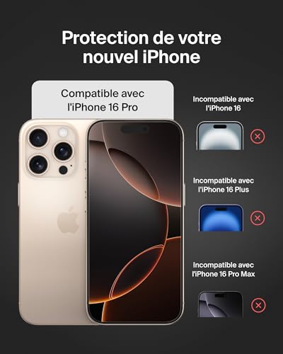 Belkin Tempered Glass pour iPhone 16 Pro - vue 5