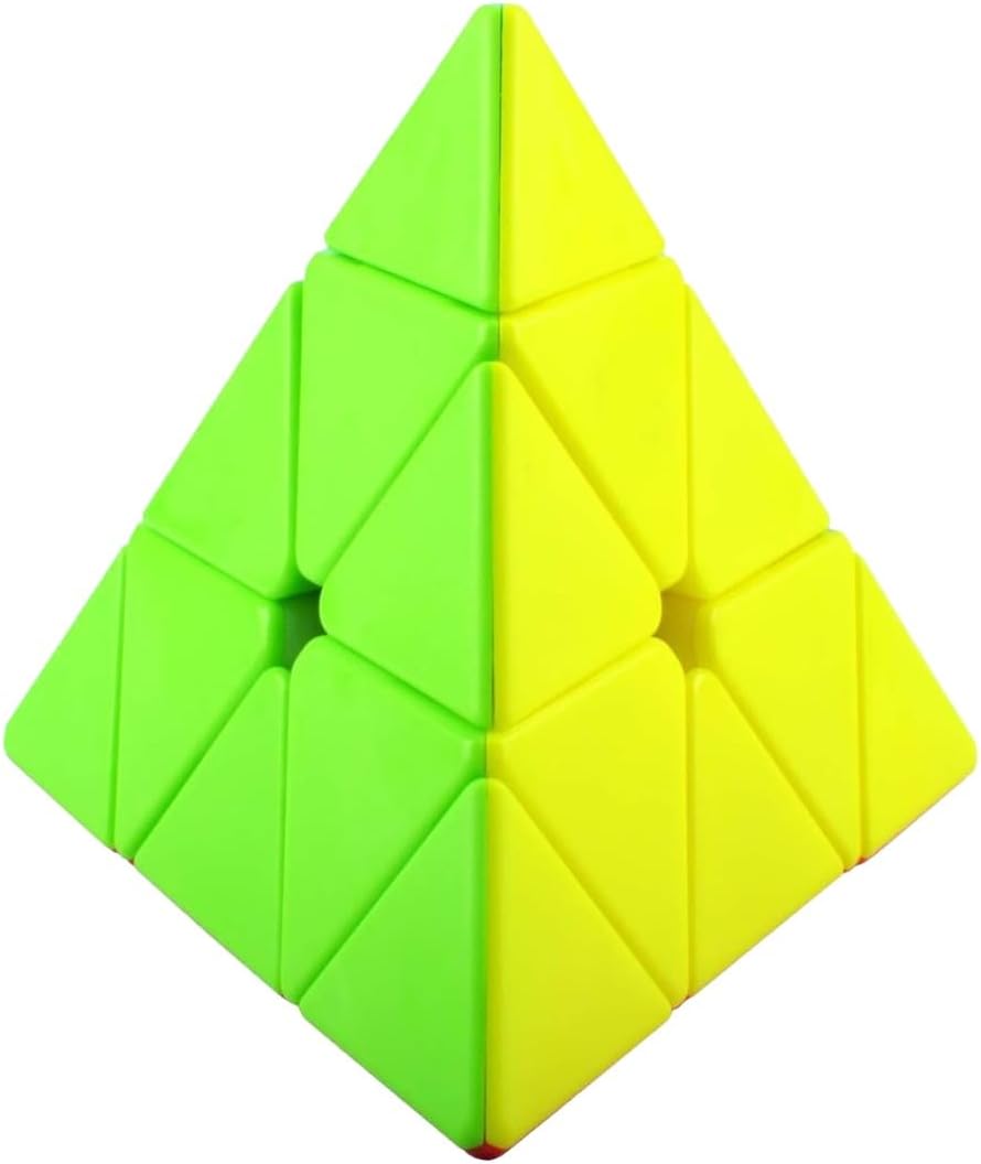 Drift Pyraminx Stickerless 3x3 Speed Cube Triangle Shape Beginner Puzzle Toy for Boys Girls Kids 3 Years Old & Above Adults Hobby (1 Unit Count)