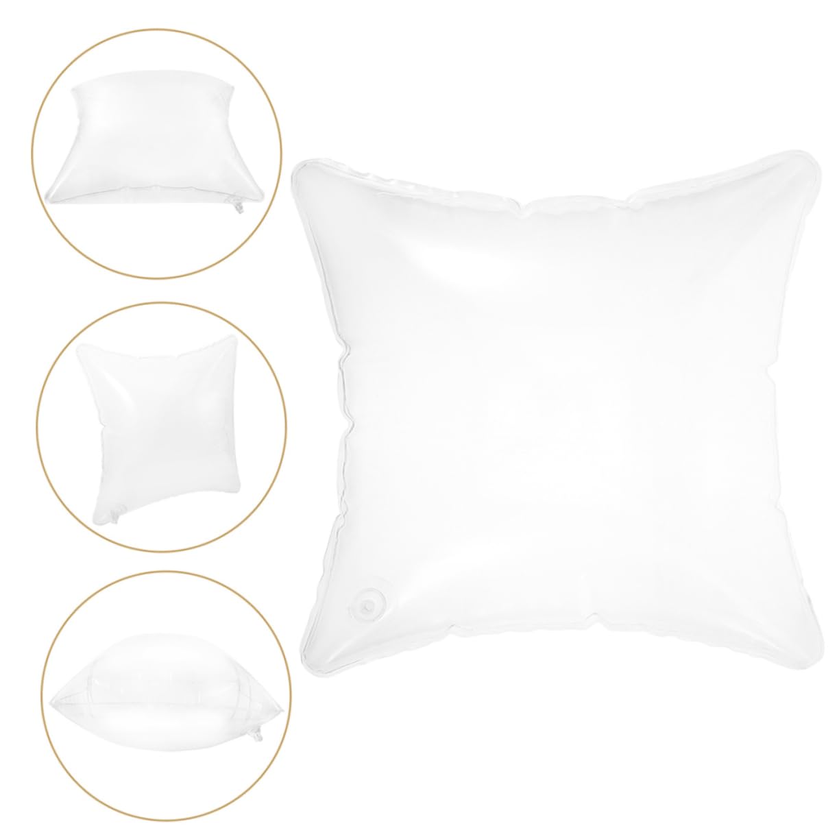Almohada Inflable para Viaje y Camping Cojín Portátil De Transparente para Descanso Coche y Aire