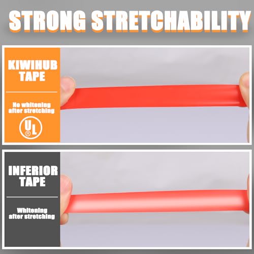 Image of Red Electrical Tape, UL Approved, Industrial Grade Vinyl Electrical Insulating Tape, Electric Tape for Improvement Electrical Equipment, 0.7in X 33ft(6 Pack)