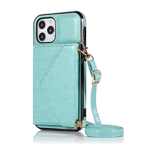Étui en cuir pour iPhone 12 Pro Max de qualité supérieure avec lanière chic