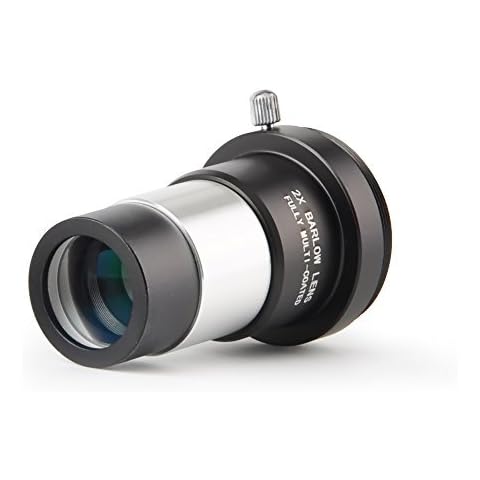 Solomark 1.25" 2X Barlow Lens Metal with M42x0.75 Thread Camera Interface for Telescopes Cover