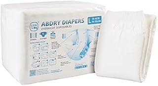 Littleforbig Adult Diaper 10 Pieces - ABDry New White Diapers (Large 36
