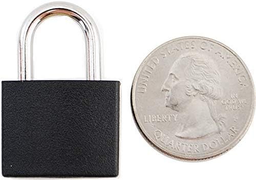 Miniatura 5 de VIP - Candado pequeño de latón macizo cubierto de ABS duradero, con llave individual, juego de 8 candados (multicolor, 8 unidades)