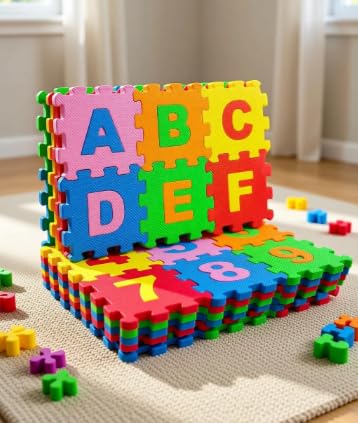 YNP Alphabet and Number Mini Puzzle Mat for Kids Learning & Fun Purpose for Above 2 Years Children | 36 pcs-image-3