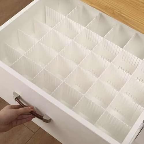 Miniatura 5 de Dalanor Separadores De Cajones De Plástico Ajustables Organizador Modular Para Cajones De Cocina, Baño, Oficina Y Armarios Fáciles De Instalar, Resistentes Y Personalizables