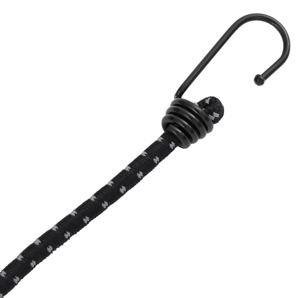 Homgoday Lot de 50 tendeurs avec bandes réfléchissantes et crochets - 88 cm - Pour sécuriser les bâches, bagages, tentes, vélos, meubles de jardin, couvercles de poubelle à roulettes