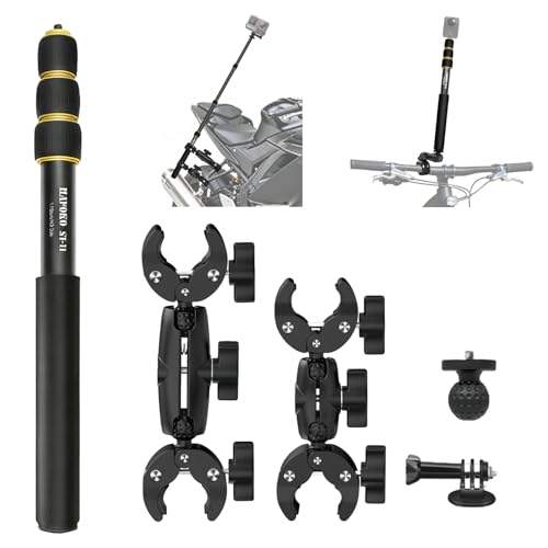 Moto Cámara Montaje Kit con Osmo 360 Osmo Nano, Bicicleta Doble Abrazaderas Manillar Soporte con 43