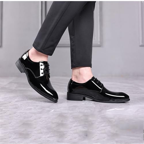 Men's Formal Oxford Shoes Faux Patent Leather Shoes for Men Business Derbys Wedding Suit Tuxedo Dress Shoes2