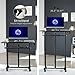 VIVO Mobile Height Adjustable Table, Stand Up Desk Cart with Sliding Keyboard Tray, Computer Workstation, Rolling Presentation Cart, Black, CART-V06A