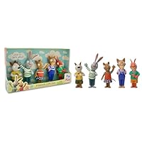 BANDAI Pip and Posy 5 Figure Pack - 5 x 10cm Figures (Pip, Posy, Zac, Frankie, and Jamila) - Perfect Play Gifts for Boys Girls Kids ages 3-8 years - Ideal Character Action Figures