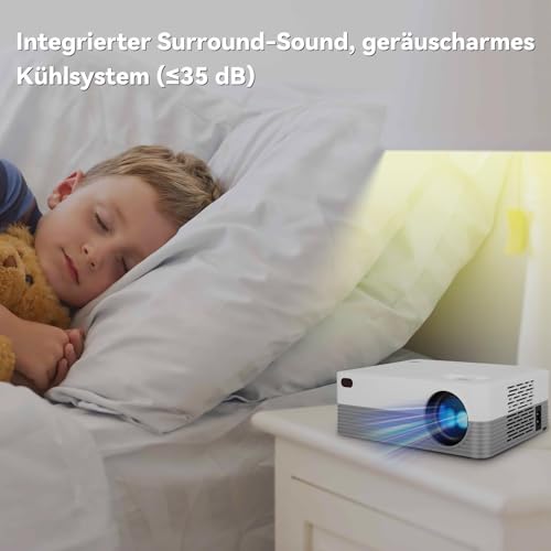 Lottsall Mini-beamer voor mobiele telefoon, beamer Full HD 1080P ondersteund, 5G WiFi Bluetooth mini-projector voor iPhone/PC/PS5, thuisbioscoop, videobeamer, compatibel met iOS/Android/HDMI/USB/TV - Image 7