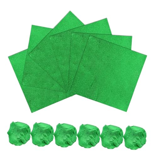 ULTECHNOVO 100 Piezas envoltorios de embalaje de envolturas de chocolate envoltorio de bombones hacer envases de chocolate envoltura de chocolate de aluminio Green