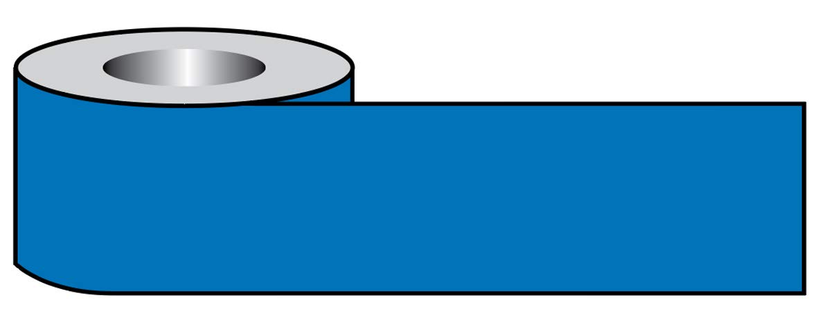 Plain Blue barrier tape 200m x 75mm non-adhesive polythene