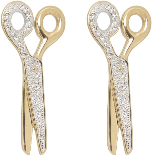 Image of Set of 2 Brooch Lapel Pins With Rhinestones