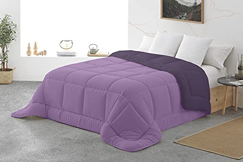 Energy Colors Textil - Hogar Relleno, Edredón nórdico Bicolor/Reversible 350 gr (Morado Cama 135)