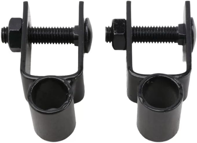 1" x 1" Square Female Black Hinge Pair with Nut and Bolt (5/8" Pintle)