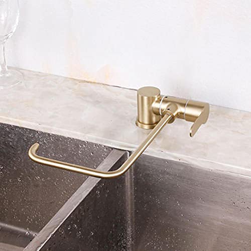 Robinet d'eau pure en or brossé en acier inoxydable design pliant