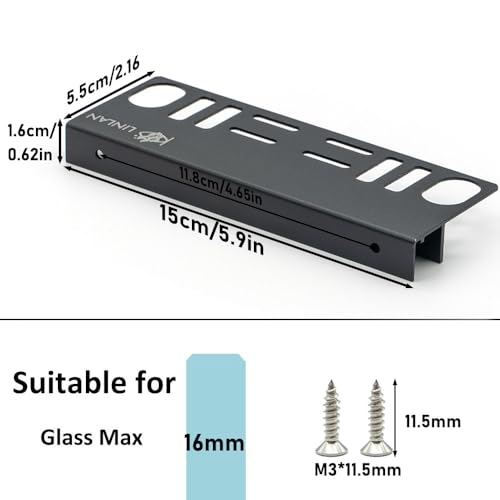 Image of LINLAN Aluminum Aquarium Tool Holder - Fish Tank Accessories Organizer for Rimless Aquariums, Maintenance Tools, Tweezers, Tongs, Water Plants Accessories & Aquarium Supplies(Silver)