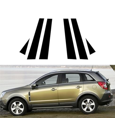 Adhesivos para pilares de puertas Saturn Vue 2008 2009 2010, molduras de ventanas, 6 piezas 3